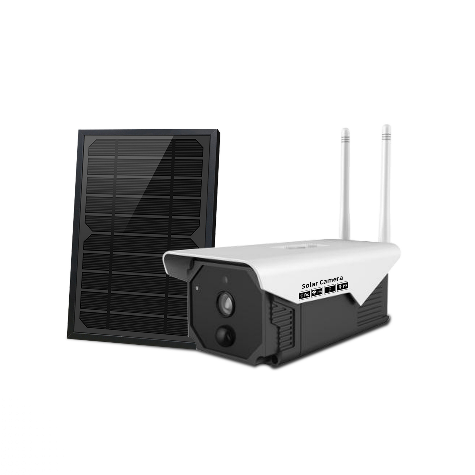 CSB200WB 2 MP Solar-WLAN-Überwachungskamera mit Solarpanel, Akku, App-Zugriff, Nachtsicht und Zwei-Wege-Audio
