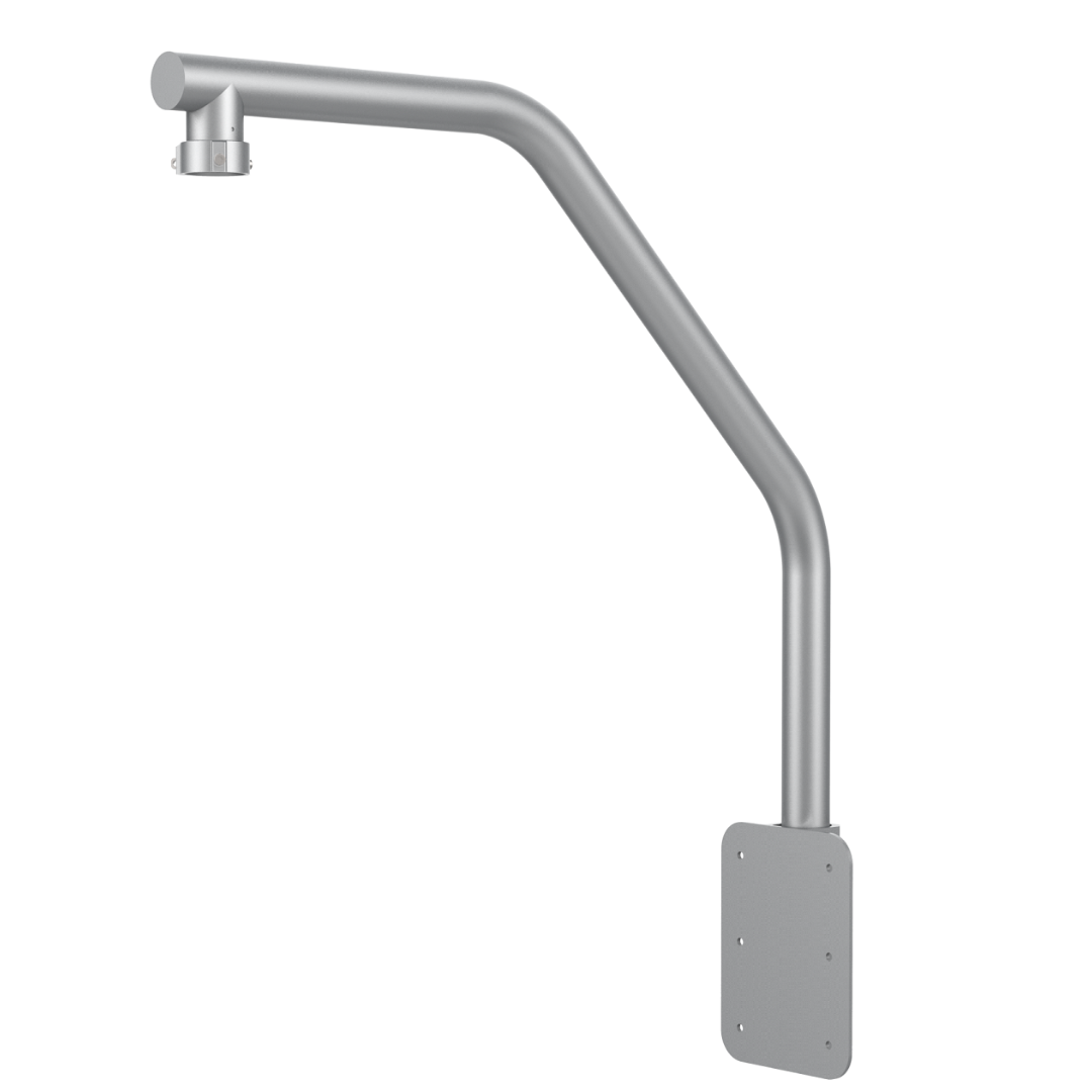 Grundig Wall Parapet Mount Bracket for PTZ Domes, Silver-Grey GD-BR-AMA01S on a white background.