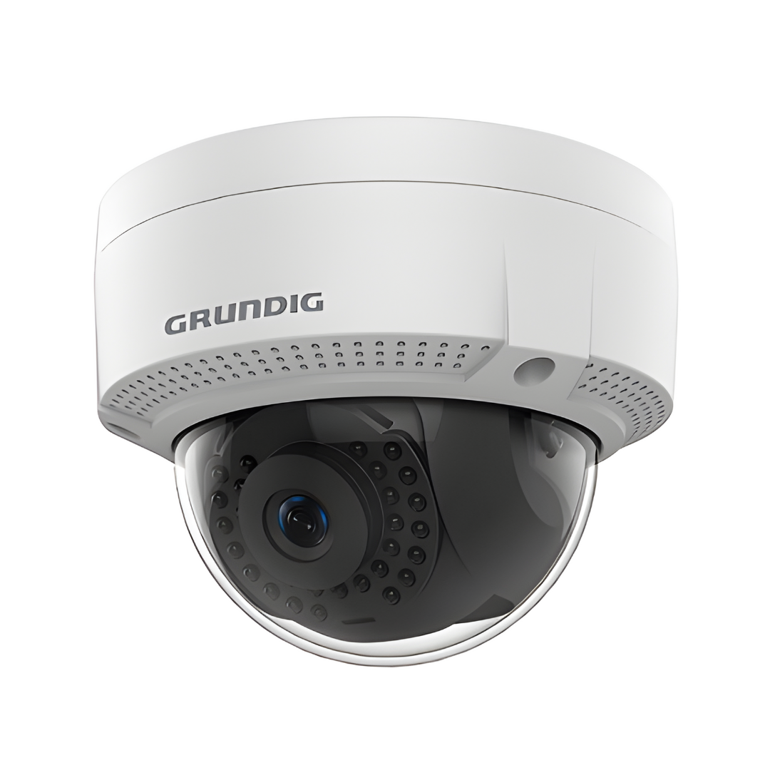 GD-CI-AP4617V – Produktfoto einer 4 MP Fixdome IP-Kamera (2,8 mm Objektiv, ICR, IR-LED, WDR) vor weißem Hintergrund