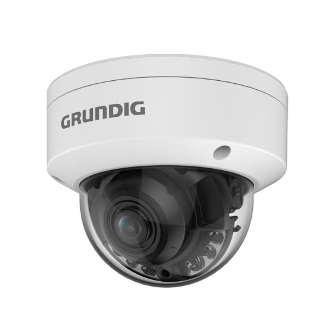 GD-CI-AT4634V – Produktfoto einer 4 MP Fixdome IP-Kamera (2,7–13,5 mm Motor-Vario, ICR, Weißlicht-LED) vor weißem Hintergrund