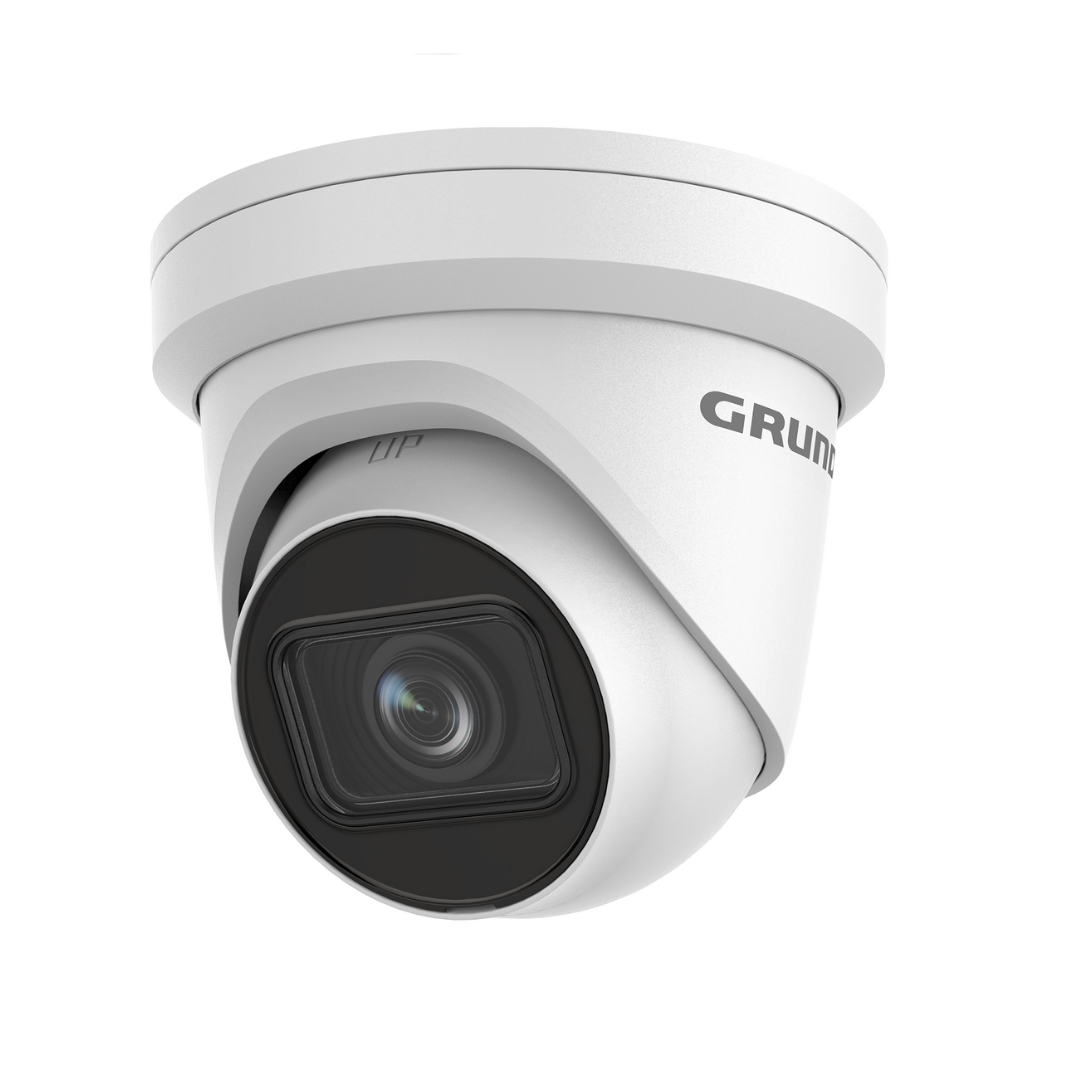 GD-CI-CP4637E – Produktfoto einer 4 MP Eyeball IP-Kamera (2,8–12 mm Motor-Vario, ICR, IR-LED, WDR) vor weißem Hintergrund.
