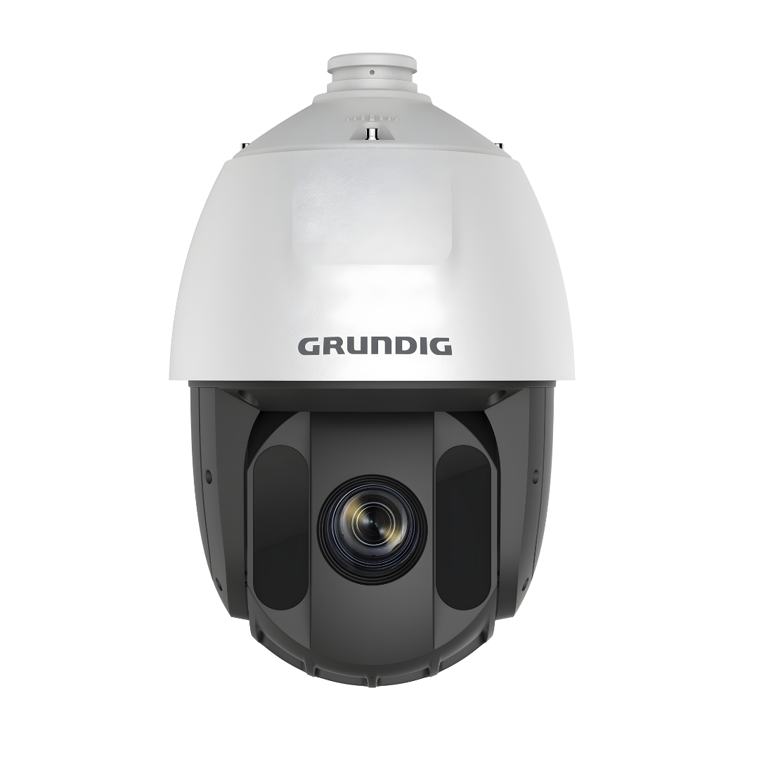 GD-CT-BP2247P – 2-MP-PTZ-TVI-Kamera mit 25× Zoom, integrierter IR-Beleuchtung bis 150 m, WDR und 1080p-Video; Produktfoto vor weißem Hintergrund.