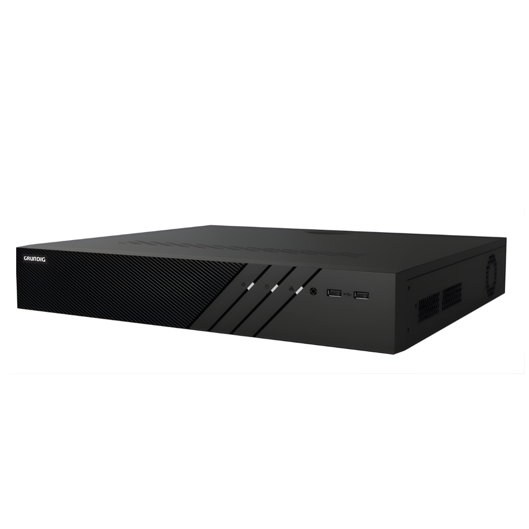 Grundig 16-Channel HD-TVI/IP/Analog Video Recorder GD-RT-AT8016N on a white background.