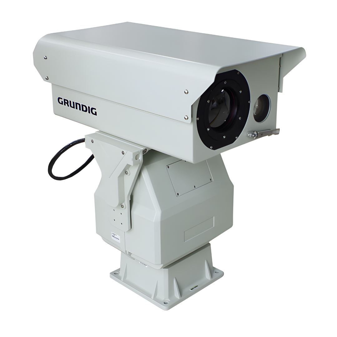 GD-TI-AT30155K – Produktfoto eines Positionierungs­systems mit Wärmebildmodul, 5× Digitalzoom und 62,5× optischem Zoom vor weißem Hintergrund.