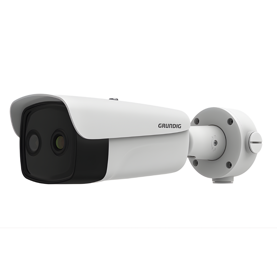 GD-TI-ET2535T – Wärmebild- und optische IP-Kamera mit 384×288 Sensor und 35-mm-Objektiv; robustes NEMA-4X-Gehäuse, Produktfoto vor weißem Hintergrund
