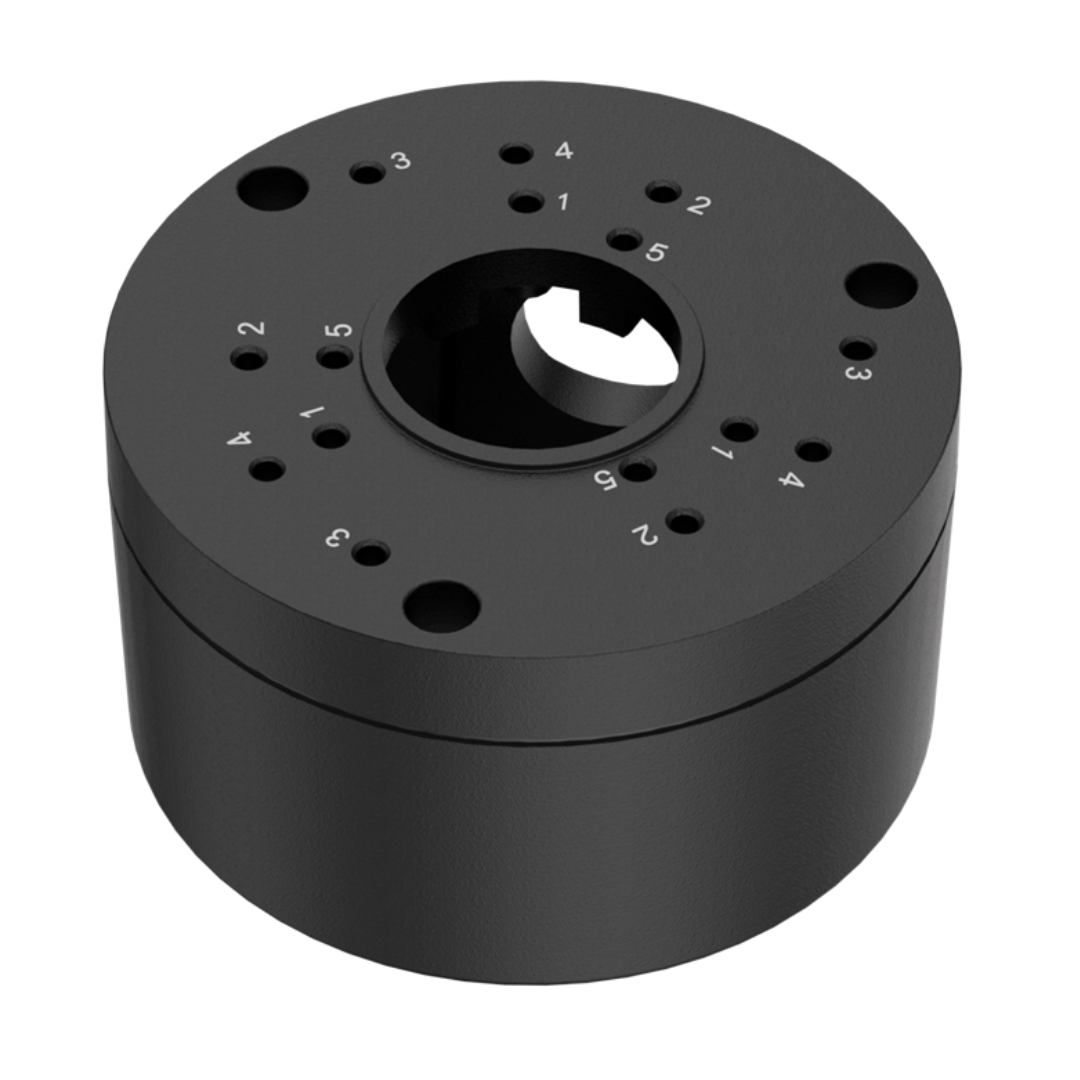 Grundig junction box black GU-BR-AJX02B on a white background.