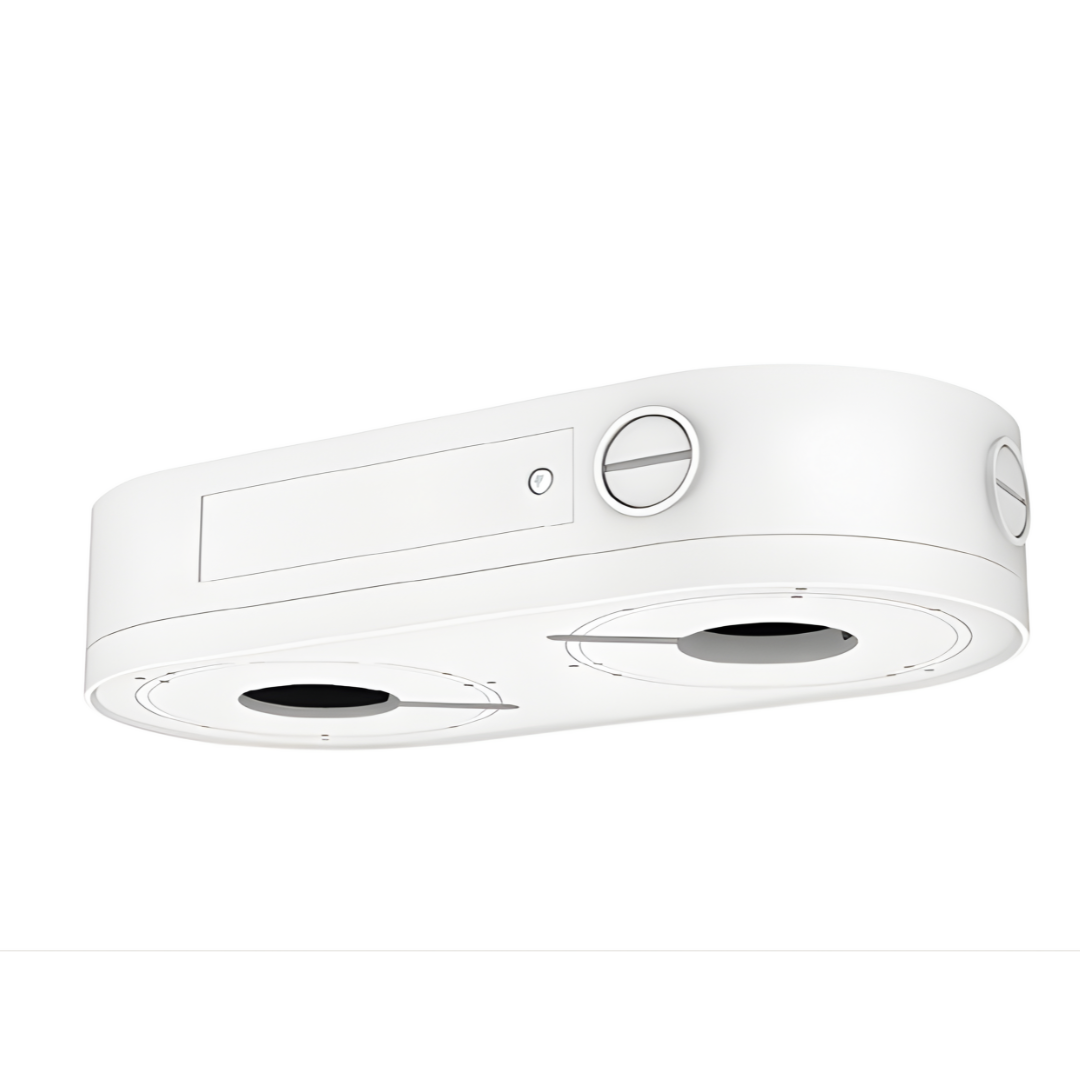 Grundig Dual-Compartment Junction Box with Integrated PoE Switch GU-BR-AJX08 on a white background.