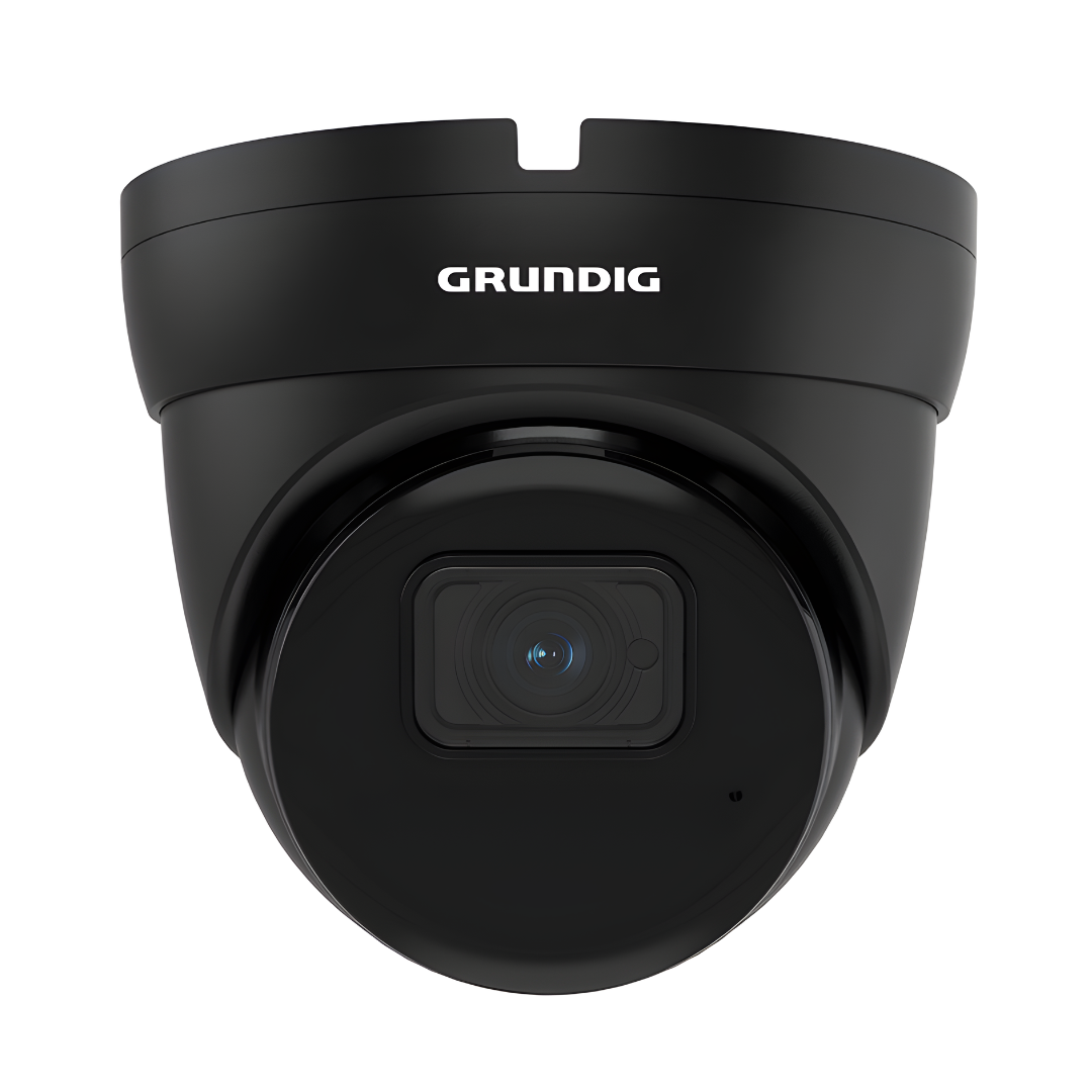 GU-CI-AC5617EB – Produktfoto einer 5 MP Eyeball IP-Kamera (2,8 mm Objektiv, ICR, IR LED, WDR, schwarz) vor weißem Hintergrund.