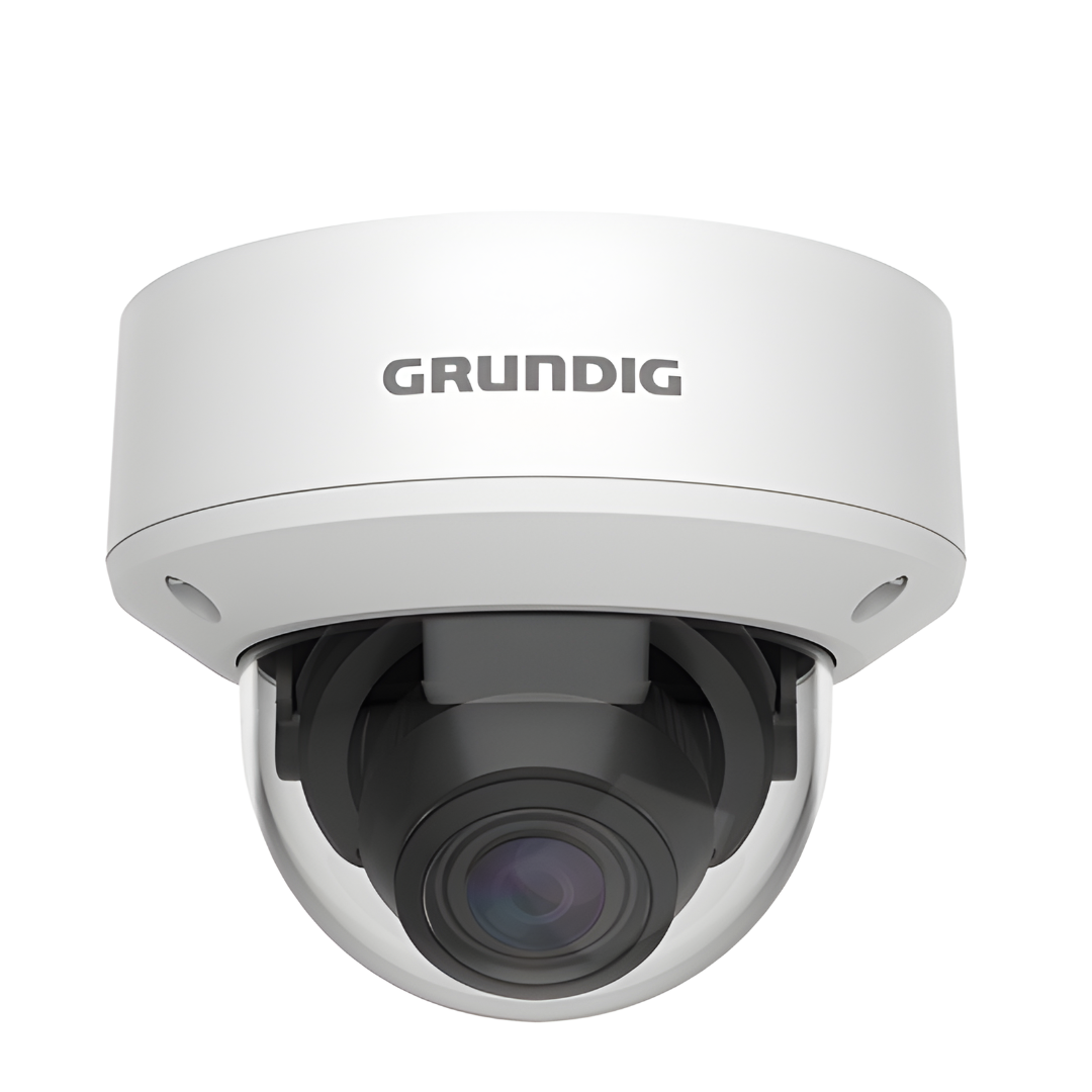 GU-CI-AC5617V – Produktfoto einer 5 MP Fixdome IP-Kamera (2,8 mm Objektiv, ICR, IR-LED, WDR) vor weißem Hintergrund.