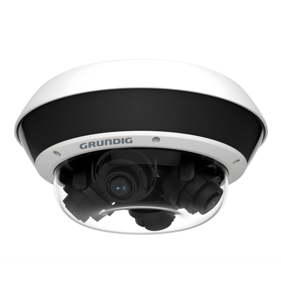 GU-CI-AP20527Q – Produktfoto einer 20 MP 360° Panorama IP-Kamera (4× 2,8–12 mm Motor-Vario, NEMA 4X) vor weißem Hintergrund.