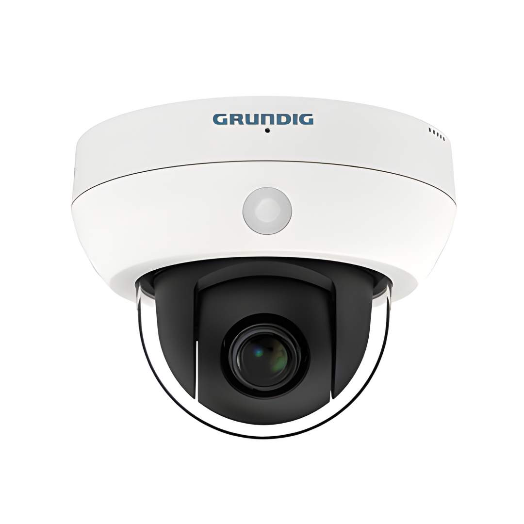 GU-CI-AP4634V – Produktfoto einer 4 MP Fixdome IP-Kamera (2,8–12 mm Motor-Vario, ICR, IR-LED, WDR) vor weißem Hintergrund.
