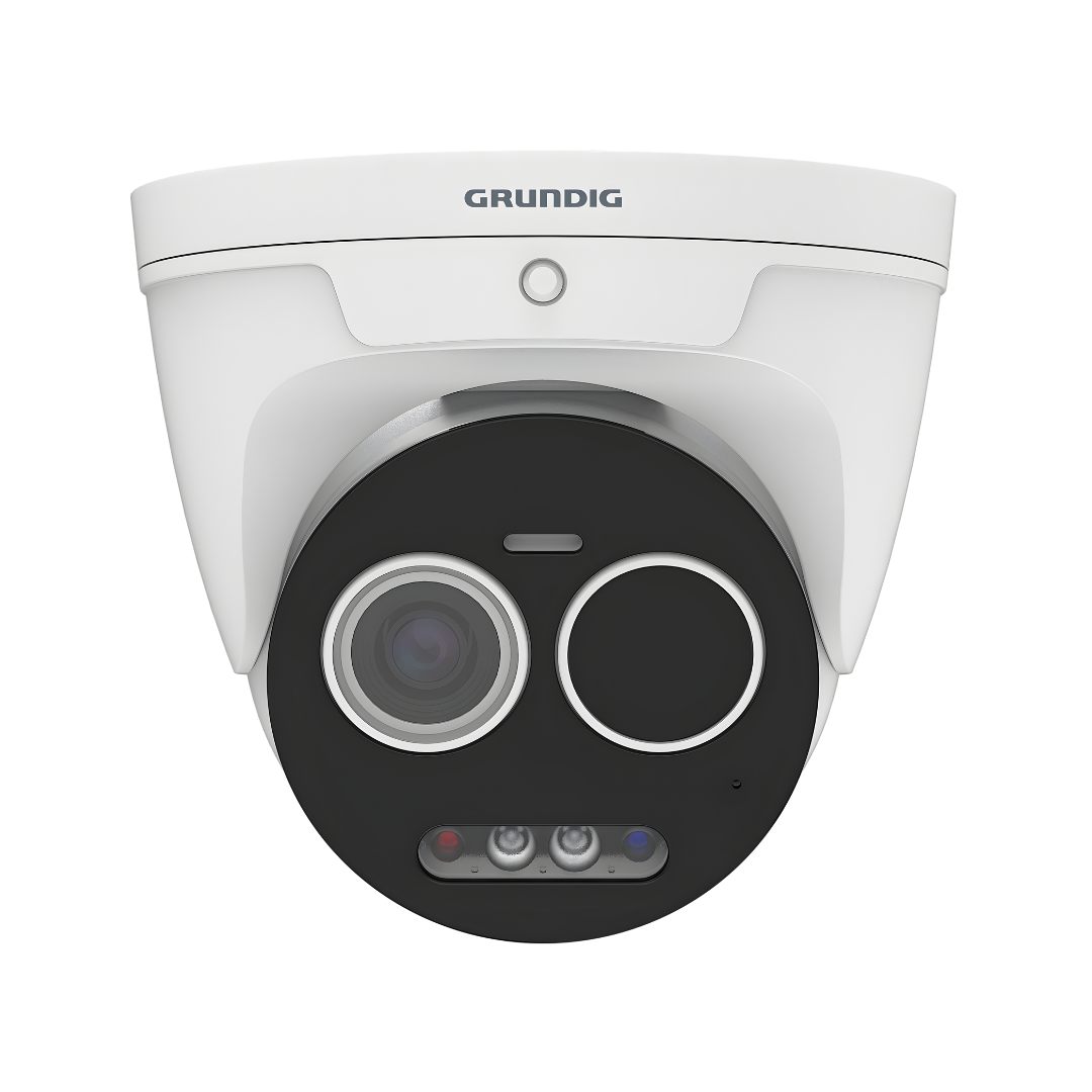 GU-TI-AP4603E – Wärmebild- und optische IP-Kamera (256×192, 3,2-mm-Objektiv) als Produktfoto vor weißem Hintergrund, klare technische Darstellung.